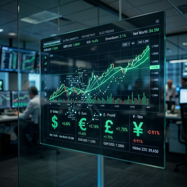 Financial Intelligence illustration mockup